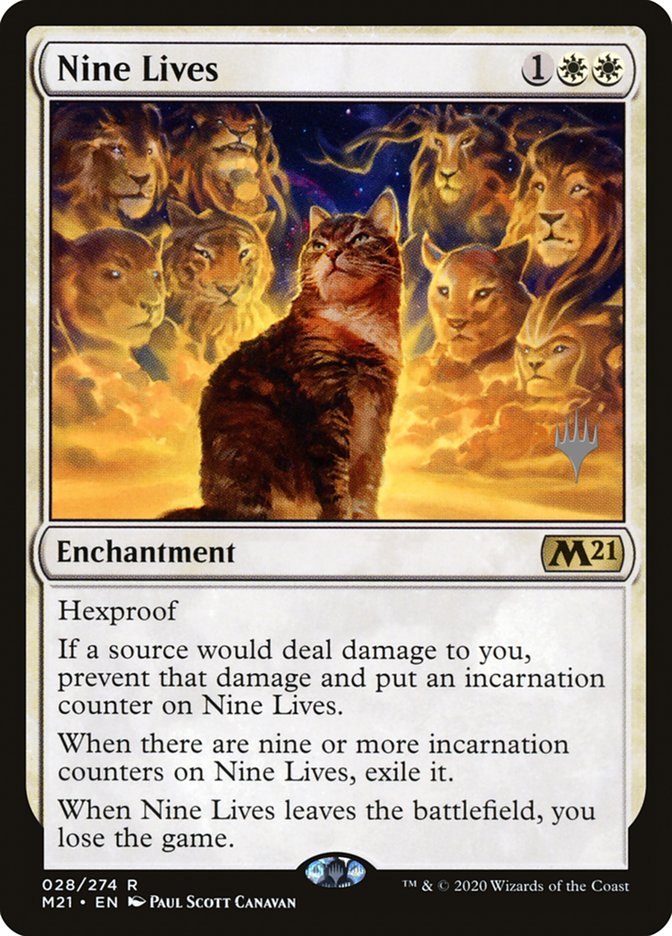 Nine Lives (Promo Pack) [Core Set 2021 Promos] | Pegasus Games WI