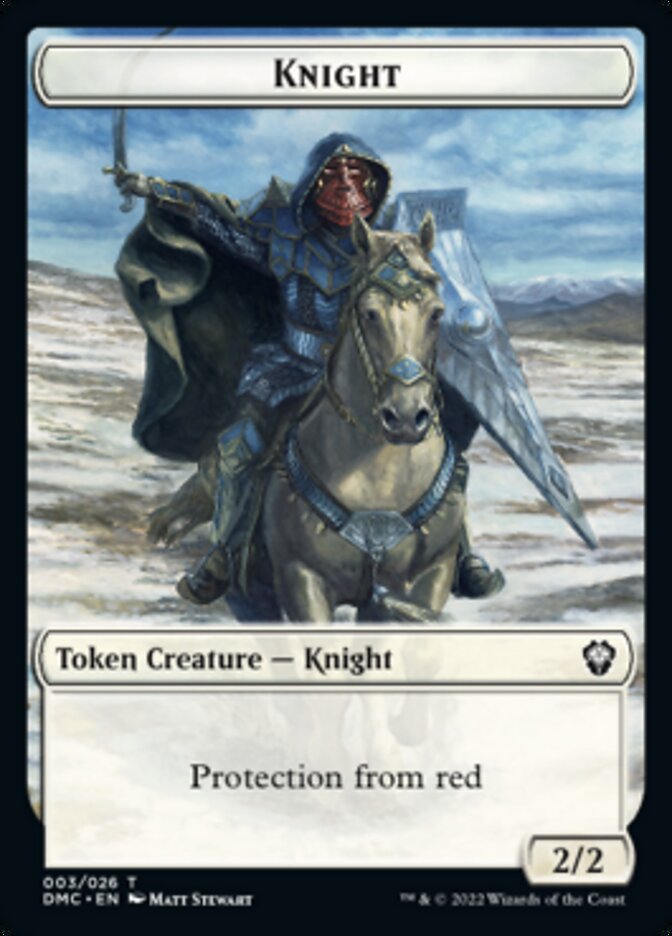 Saproling // Knight Double-Sided Token [Dominaria United Tokens] | Pegasus Games WI