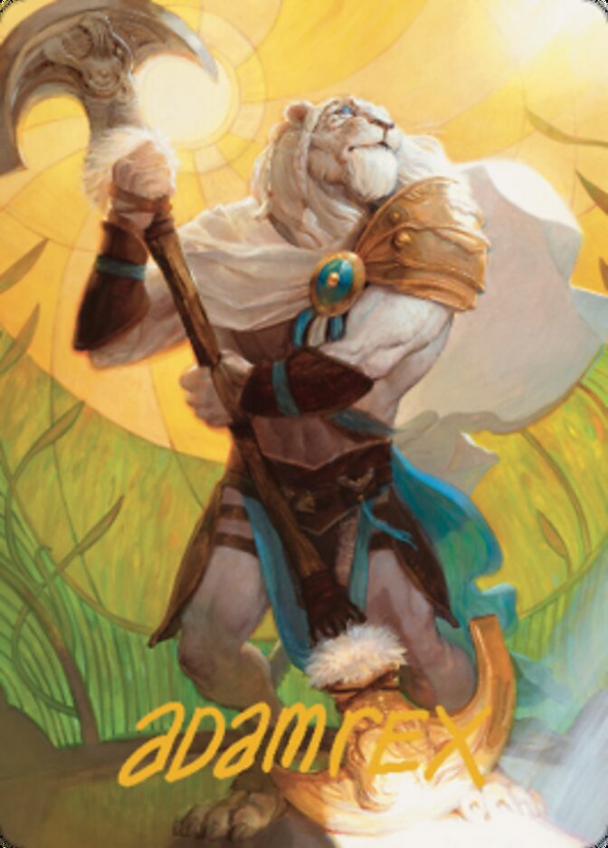 Ajani, Sleeper Agent Art Card (Gold-Stamped Signature) [Dominaria United Art Series] | Pegasus Games WI