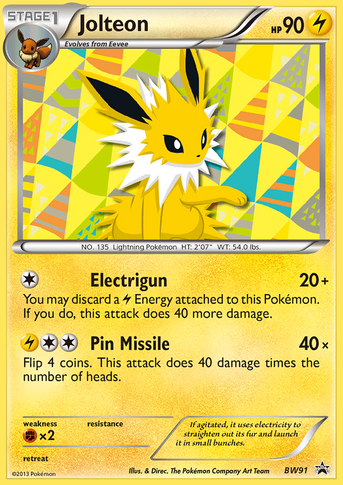 Jolteon (BW91) [Black & White: Black Star Promos] | Pegasus Games WI