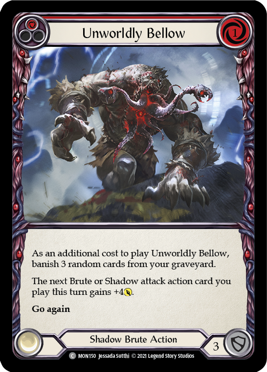 Unworldly Bellow (Red) [MON150-RF] 1st Edition Rainbow Foil | Pegasus Games WI