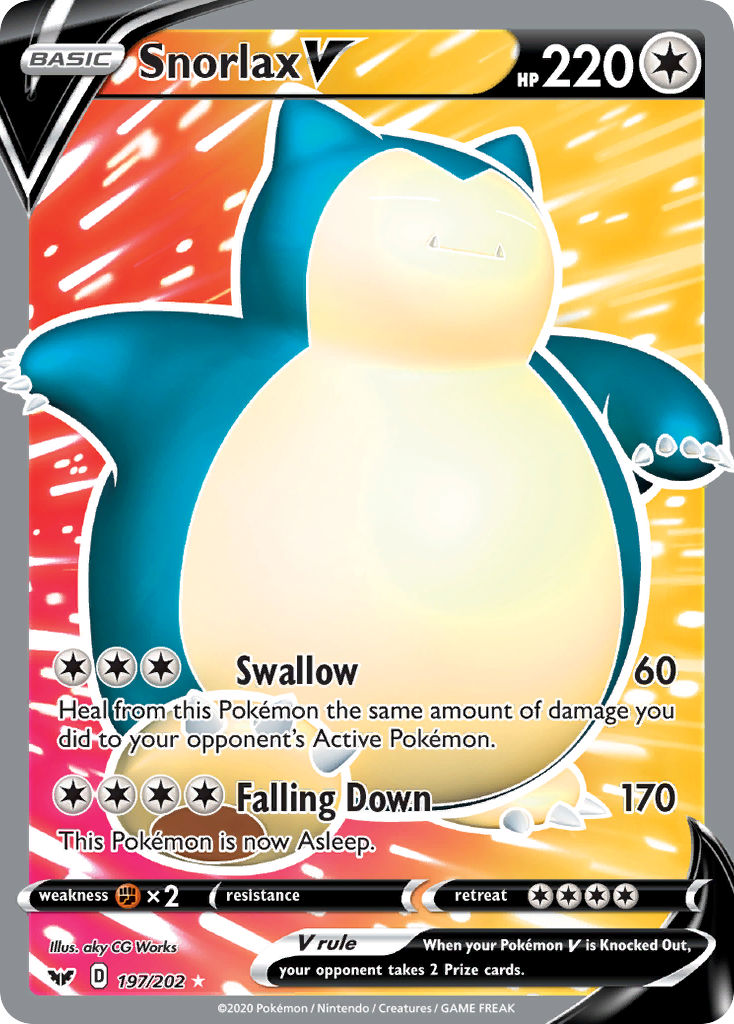 Snorlax V (197/202) [Sword & Shield: Base Set] | Pegasus Games WI