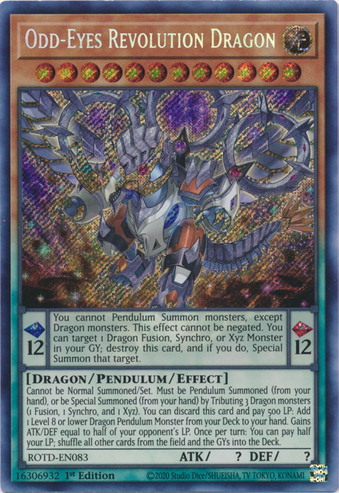 Odd-Eyes Revolution Dragon [ROTD-EN083] Secret Rare | Pegasus Games WI