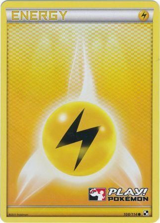 Lightning Energy (108/114) (Play Pokemon Promo) [Black & White: Base Set] | Pegasus Games WI