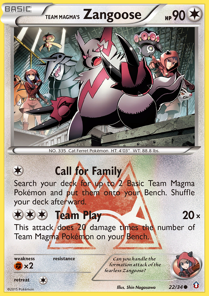 Team Magma's Zangoose (22/34) [XY: Double Crisis] | Pegasus Games WI