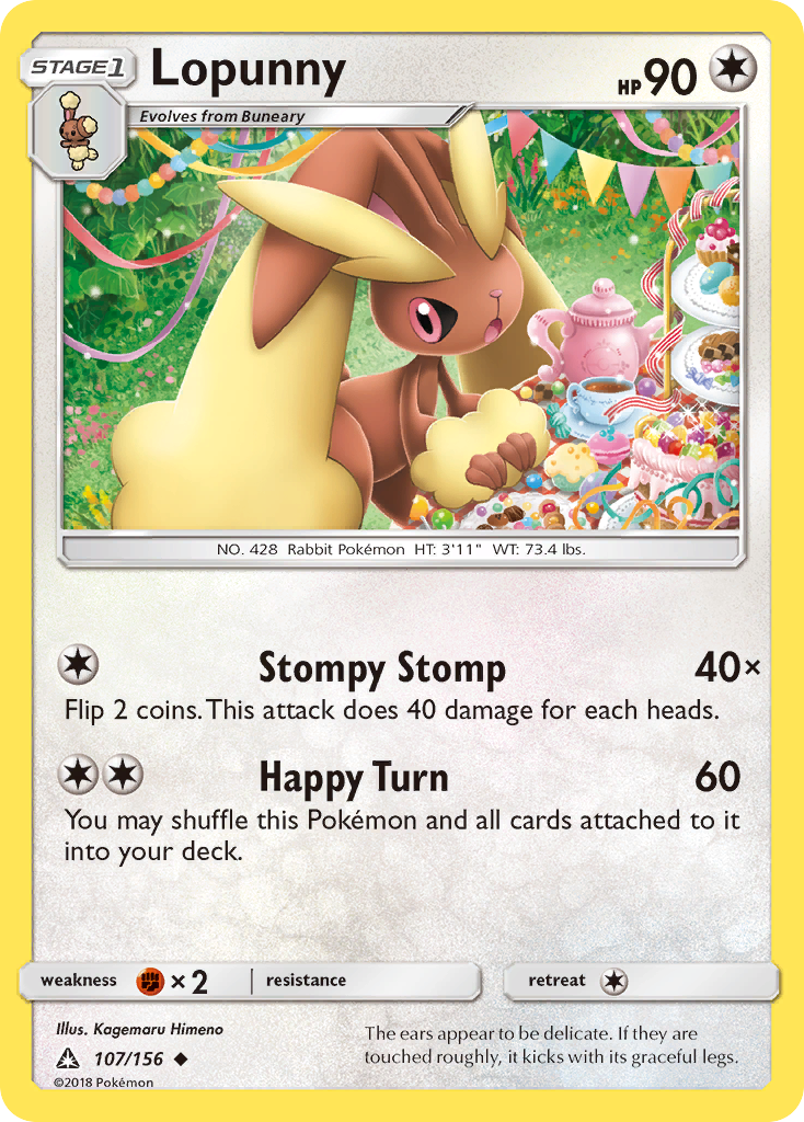 Lopunny (107/156) [Sun & Moon: Ultra Prism] | Pegasus Games WI