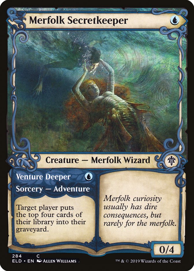 Merfolk Secretkeeper // Venture Deeper (Showcase) [Throne of Eldraine] | Pegasus Games WI