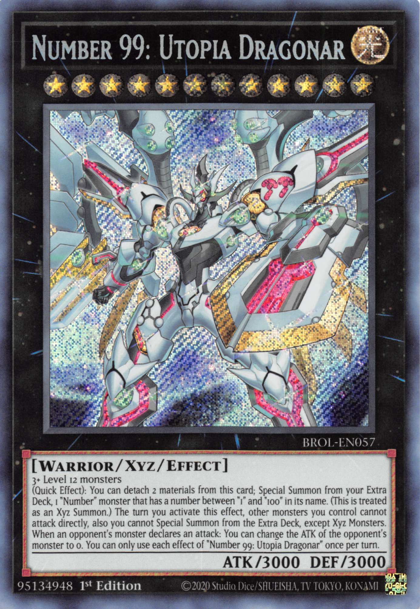 Number 99: Utopia Dragonar [BROL-EN057] Secret Rare | Pegasus Games WI