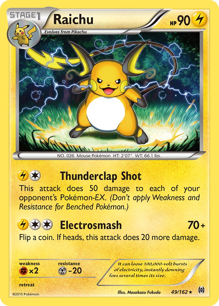 Raichu (49/162) (Theme Deck Exclusive) [XY: BREAKthrough] | Pegasus Games WI