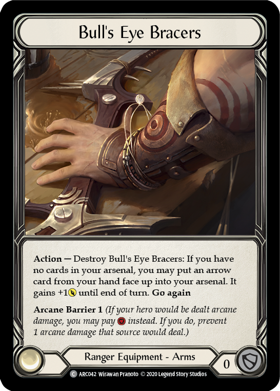 Bull's Eye Bracers [ARC042] Unlimited Rainbow Foil | Pegasus Games WI