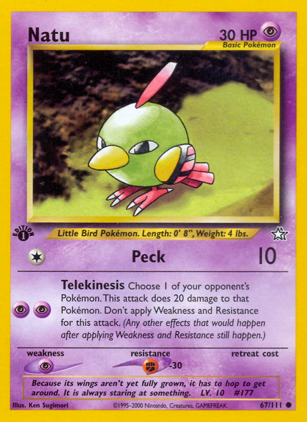 Natu (67/111) [Neo Genesis 1st Edition] | Pegasus Games WI