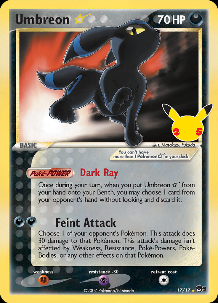 Umbreon (17/17) (Star) [Celebrations: 25th Anniversary - Classic Collection] | Pegasus Games WI