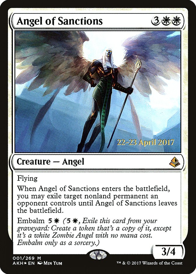 Angel of Sanctions [Amonkhet Prerelease Promos] | Pegasus Games WI