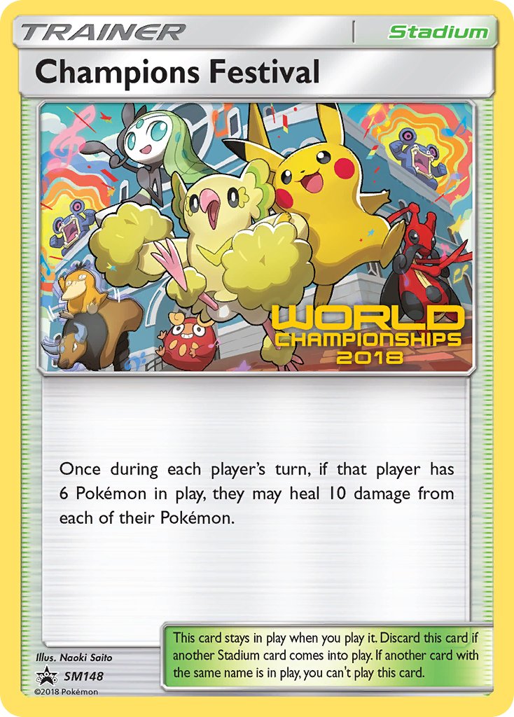 Champions Festival (SM148) (2018 Top Semi Finalist) [Sun & Moon: Black Star Promos] | Pegasus Games WI