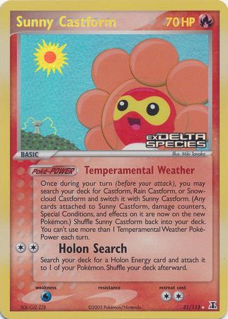 Sunny Castform (31/113) (Stamped) [EX: Delta Species] | Pegasus Games WI