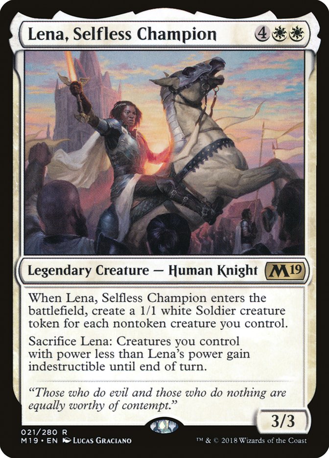 Lena, Selfless Champion [Core Set 2019] | Pegasus Games WI