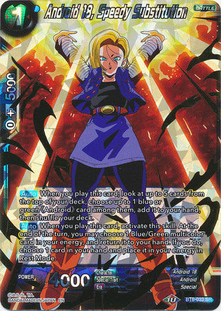 Android 18, Speedy Substitution [BT8-033] | Pegasus Games WI