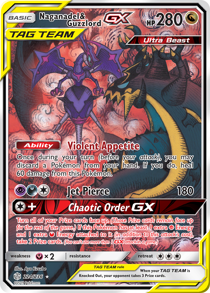 Naganadel & Guzzlord GX (224/236) [Sun & Moon: Cosmic Eclipse] | Pegasus Games WI