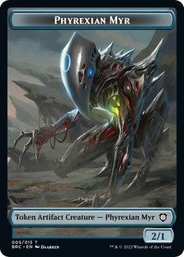 Scrap // Phyrexian Myr Double-Sided Token [The Brothers' War Commander Tokens] | Pegasus Games WI