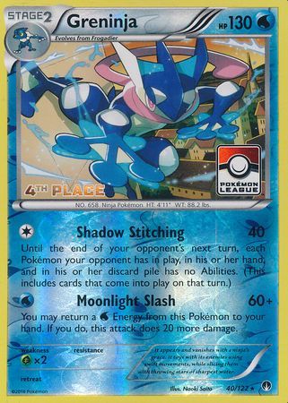 Greninja (40/122) (League Promo 4th Place) [XY: BREAKpoint] | Pegasus Games WI