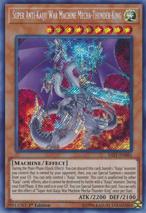 Super Anti-Kaiju War Machine Mecha-Thunder-King [SAST-EN081] Secret Rare | Pegasus Games WI