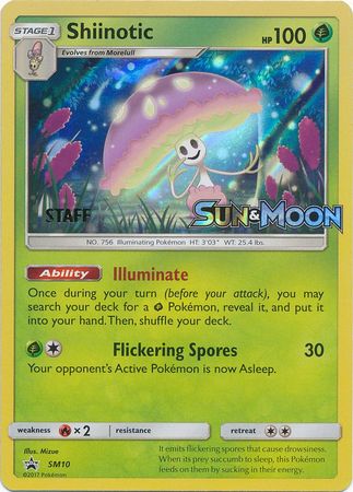 Shiinotic (SM10) (Staff Prerelease Promo) [Sun & Moon: Black Star Promos] | Pegasus Games WI