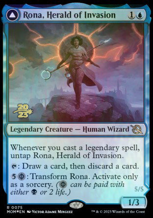 Rona, Herald of Invasion // Rona, Tolarian Obliterator [March of the Machine Prerelease Promos] | Pegasus Games WI