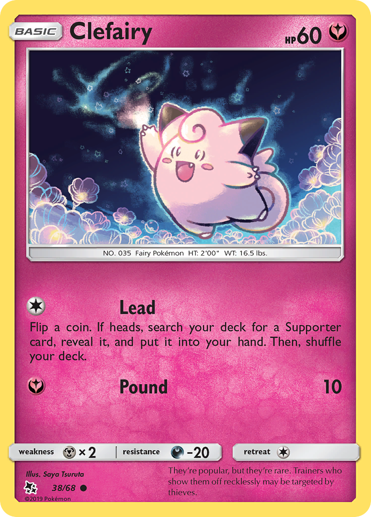 Clefairy (38/68) [Sun & Moon: Hidden Fates] | Pegasus Games WI