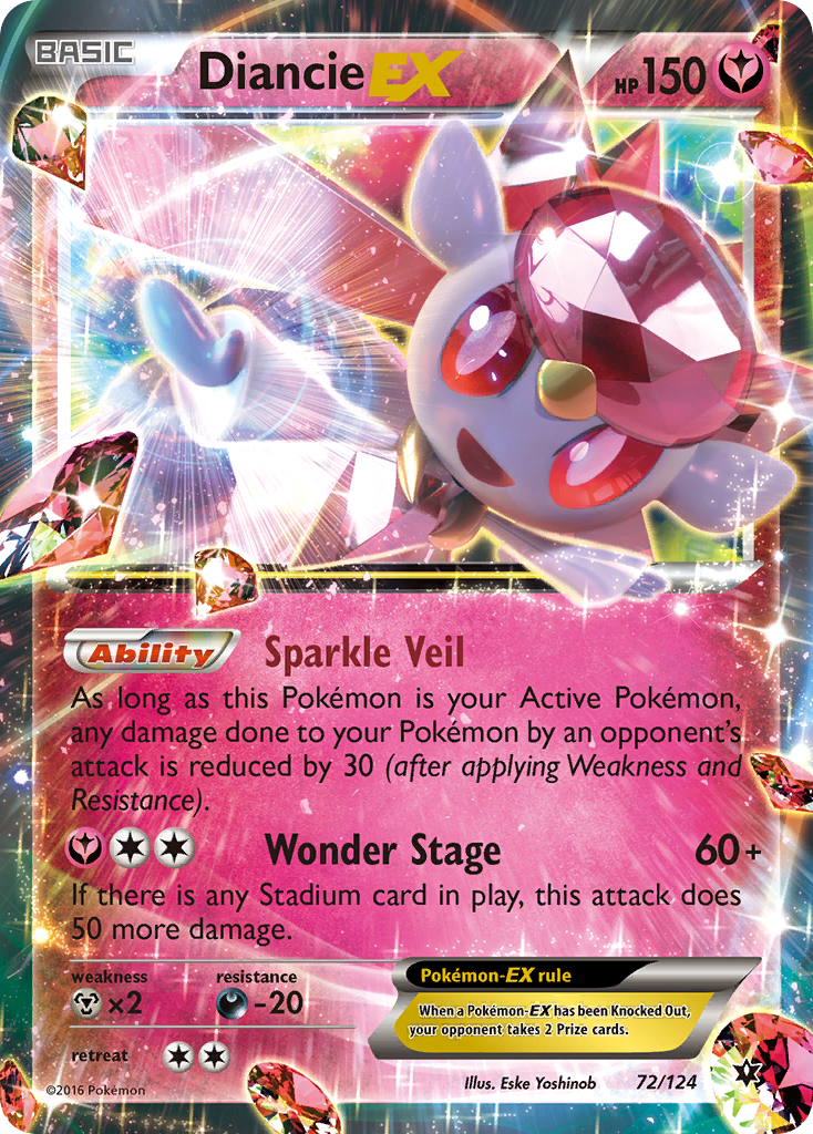 Diancie EX (72/124) [XY: Fates Collide] | Pegasus Games WI