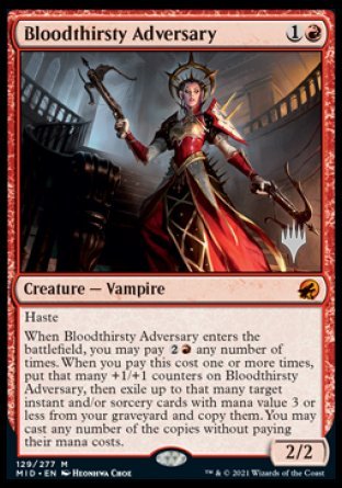 Bloodthirsty Adversary (Promo Pack) [Innistrad: Midnight Hunt Promos] | Pegasus Games WI