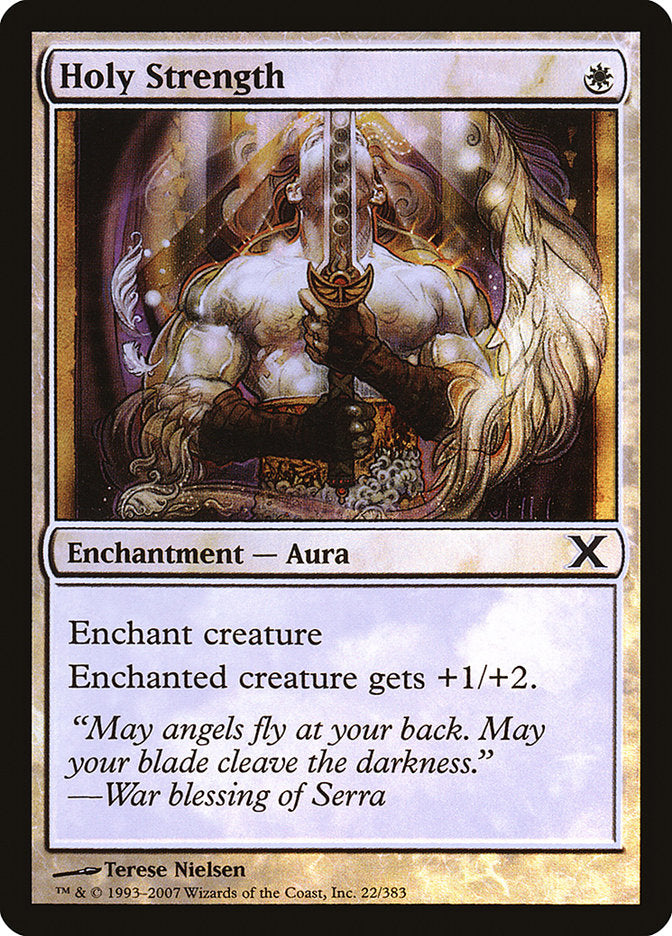 Holy Strength (Premium Foil) [Tenth Edition] | Pegasus Games WI