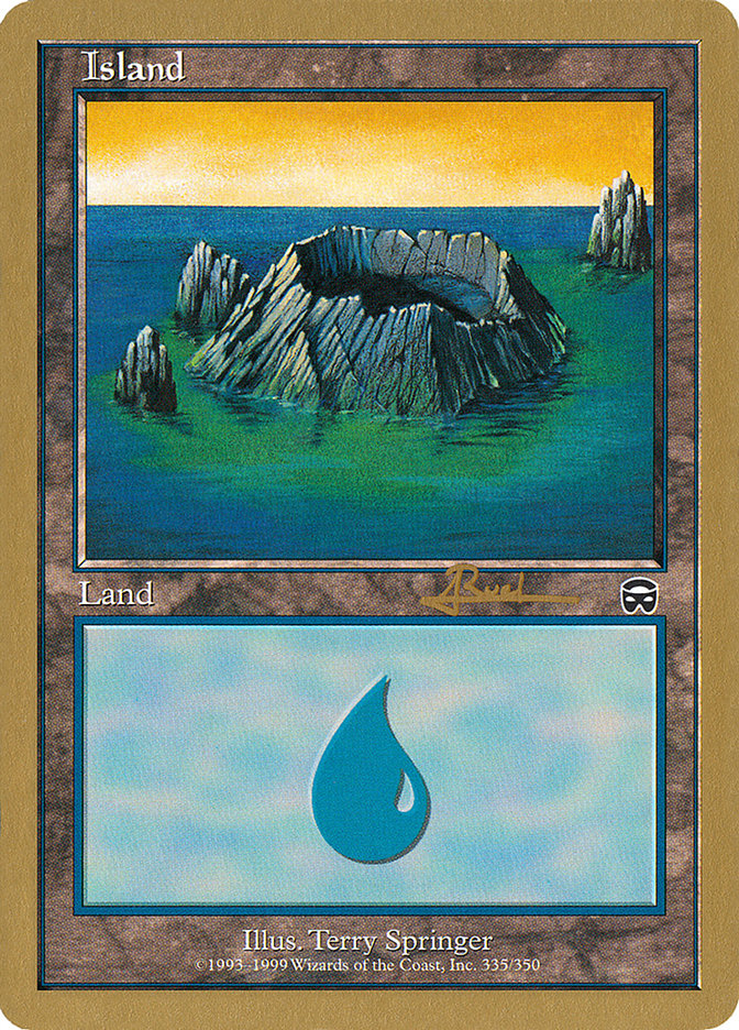 Island (335) (Antoine Ruel) [World Championship Decks 2001] | Pegasus Games WI