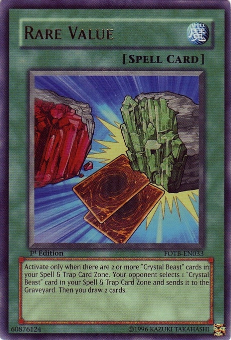 Rare Value [FOTB-EN033] Ultra Rare | Pegasus Games WI