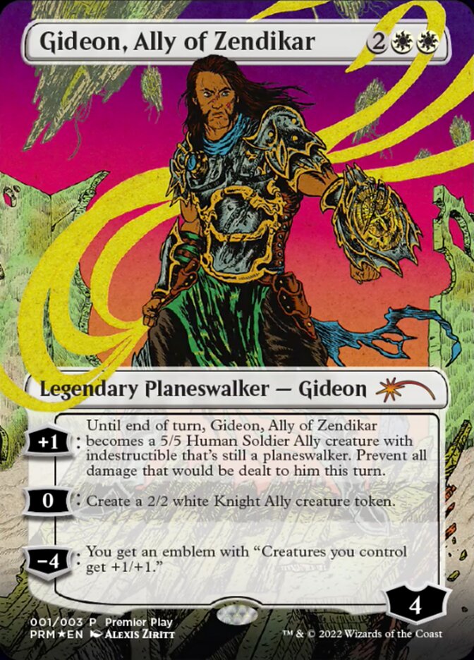 Gideon, Ally of Zendikar (Borderless) [Regional Championship Qualifiers 2022] | Pegasus Games WI