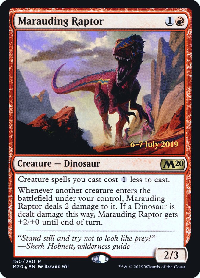 Marauding Raptor [Core Set 2020 Prerelease Promos] | Pegasus Games WI