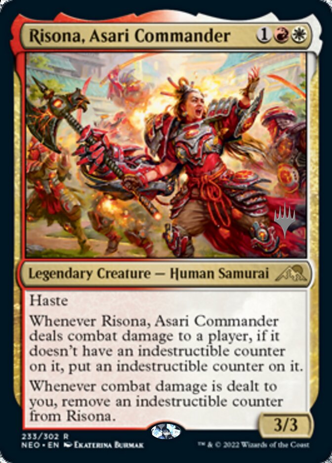 Risona, Asari Commander (Promo Pack) [Kamigawa: Neon Dynasty Promos] | Pegasus Games WI