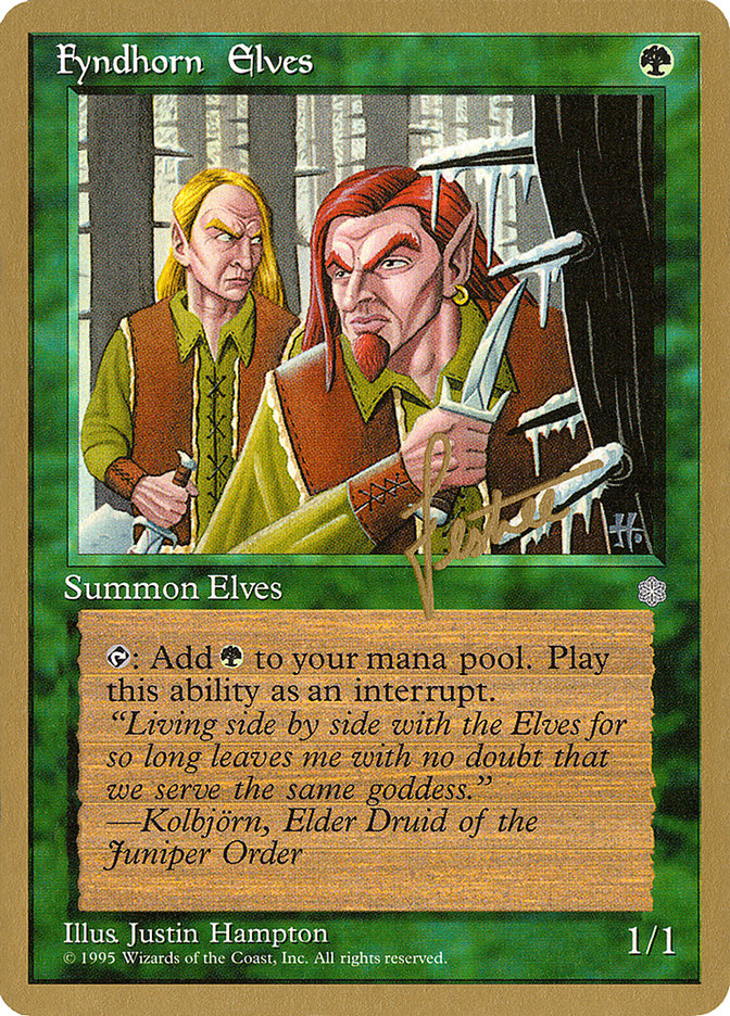 Fyndhorn Elves (Bertrand Lestree) [Pro Tour Collector Set] | Pegasus Games WI