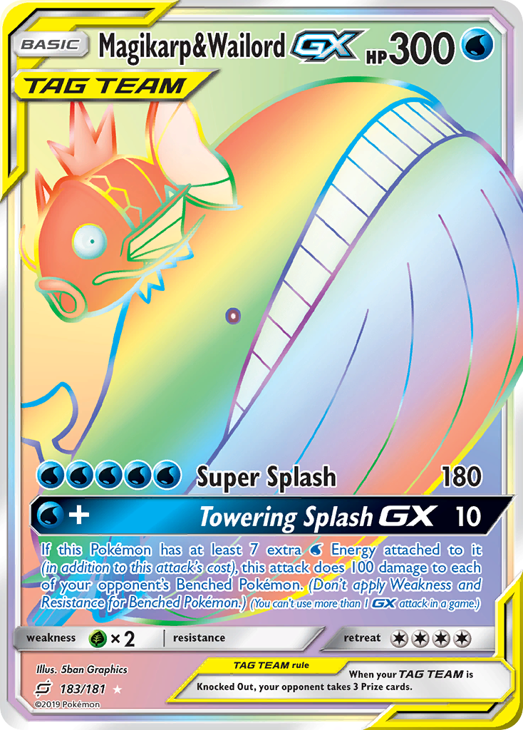 Magikarp & Wailord GX (183/181) [Sun & Moon: Team Up] | Pegasus Games WI