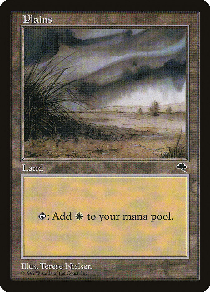 Plains (Signature on Center Left) [Tempest] | Pegasus Games WI