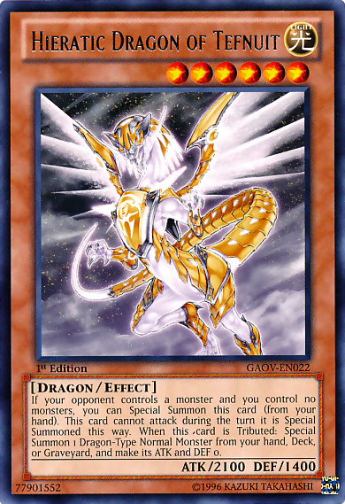 Hieratic Dragon of Tefnuit [GAOV-EN022] Rare | Pegasus Games WI