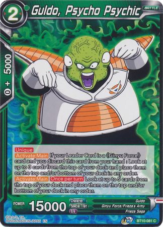 Guldo, Psycho Psychic (BT10-081) [Rise of the Unison Warrior 2nd Edition] | Pegasus Games WI