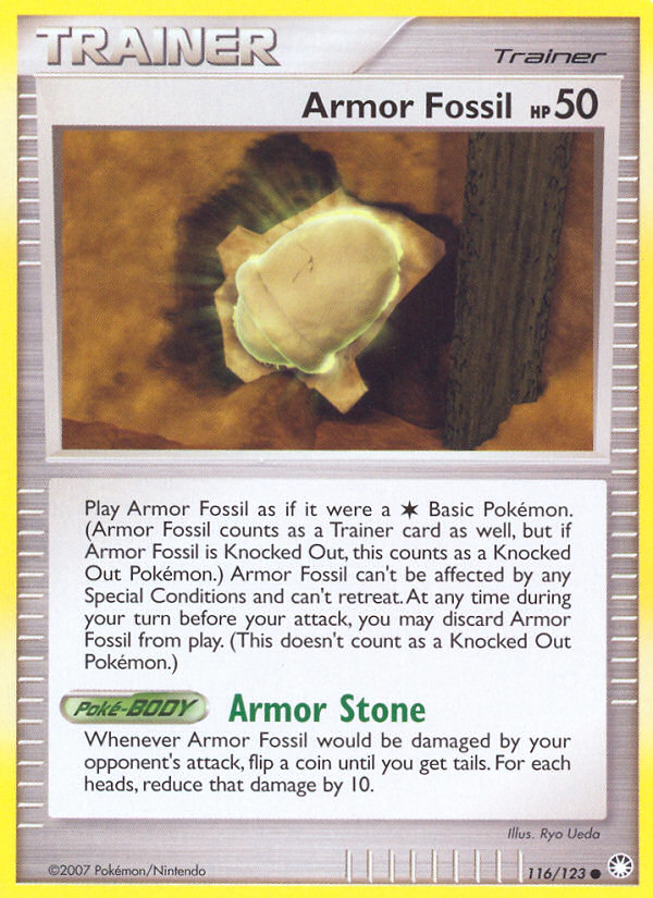 Armor Fossil (116/123) [Diamond & Pearl: Mysterious Treasures] | Pegasus Games WI