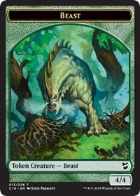 Beast (013) // Plant Double-Sided Token [Commander 2018 Tokens] | Pegasus Games WI