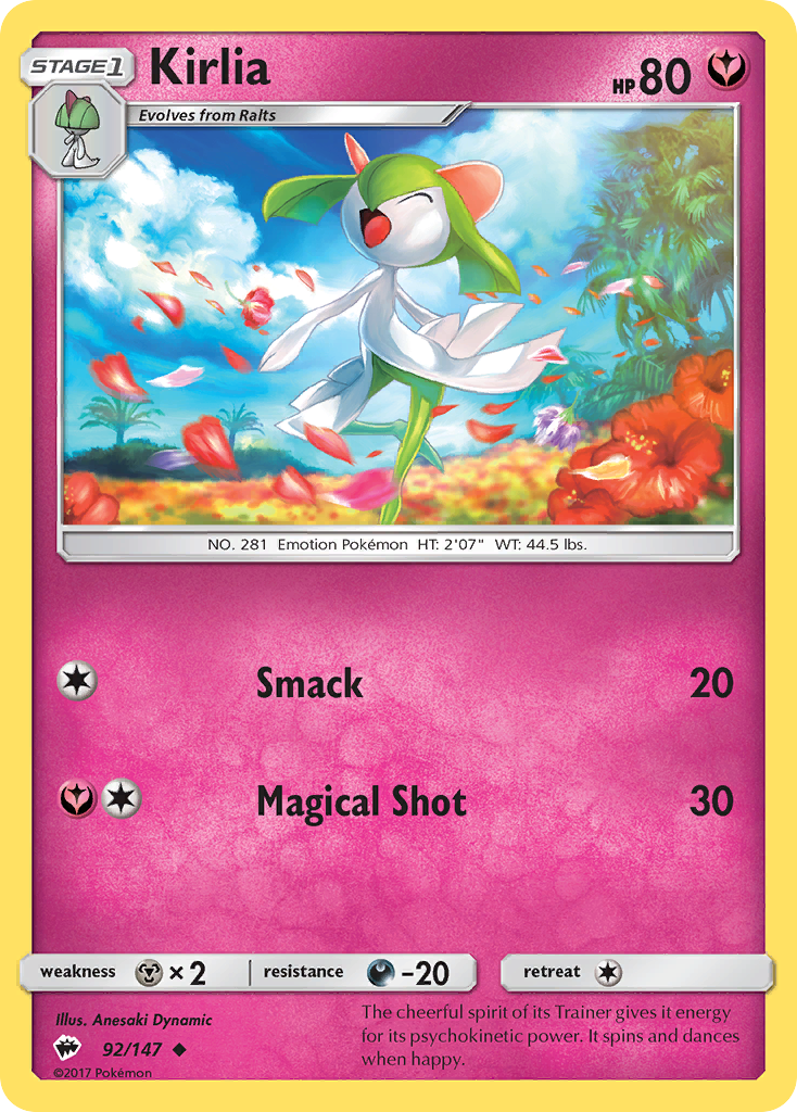 Kirlia (92/147) [Sun & Moon: Burning Shadows] | Pegasus Games WI