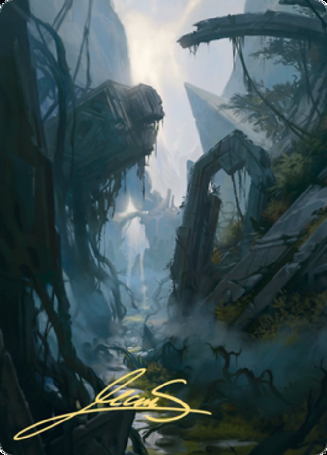 Swamp 2 Art Card (Gold-Stamped Signature) [Zendikar Rising Art Series] | Pegasus Games WI