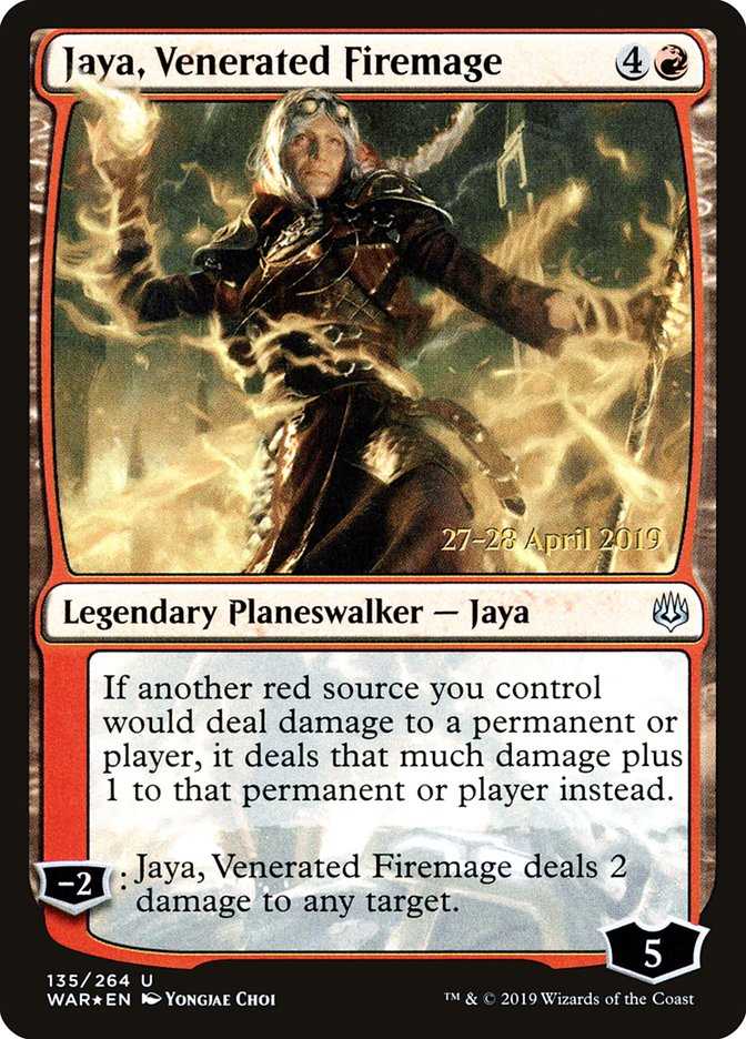 Jaya, Venerated Firemage [War of the Spark Prerelease Promos] | Pegasus Games WI