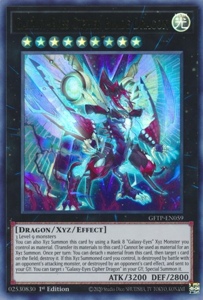 Galaxy-Eyes Cipher Blade Dragon [GFTP-EN059] Ultra rare | Pegasus Games WI