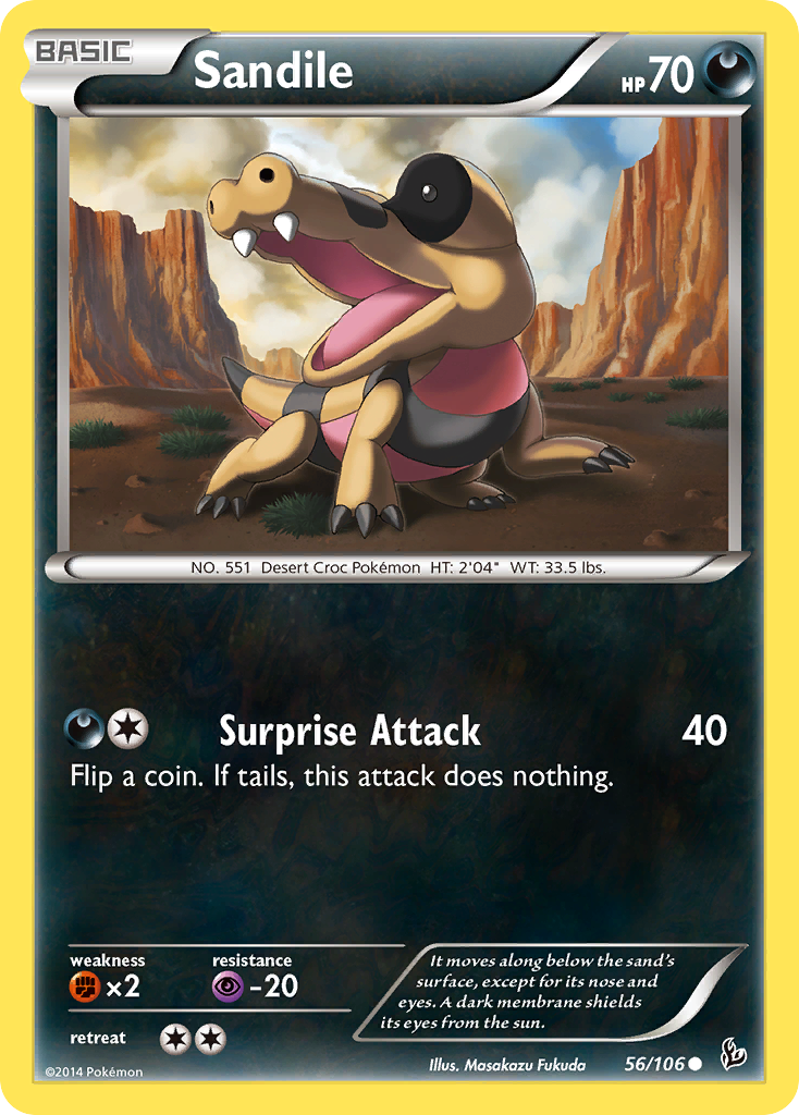 Sandile (56/106) [XY: Flashfire] | Pegasus Games WI