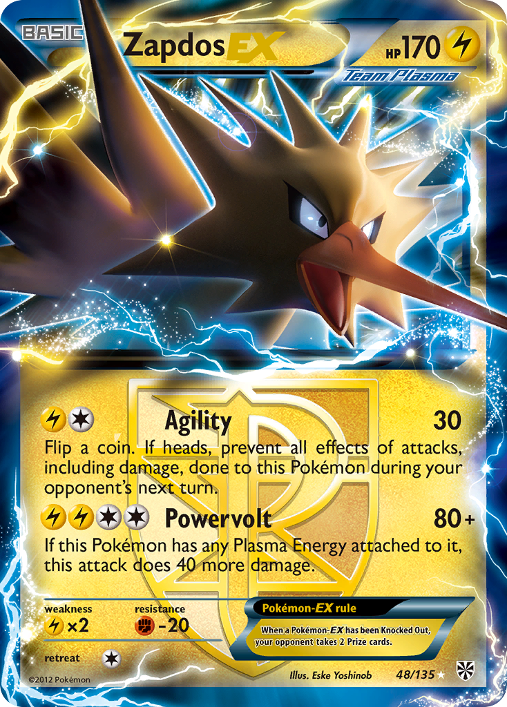 Zapdos EX (48/135) [Black & White: Plasma Storm] | Pegasus Games WI