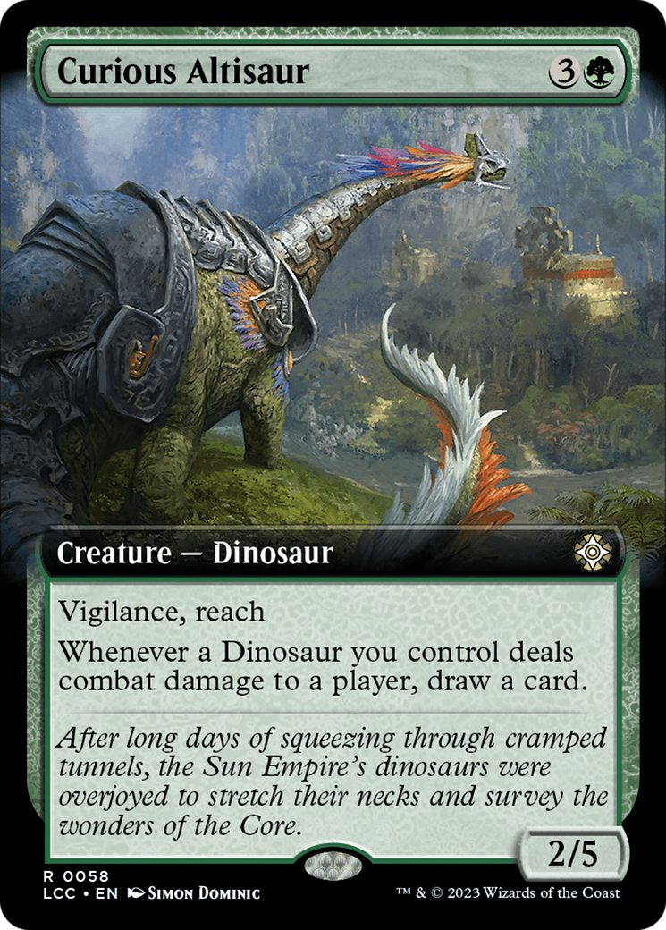 Curious Altisaur (Extended Art) [The Lost Caverns of Ixalan Commander] | Pegasus Games WI